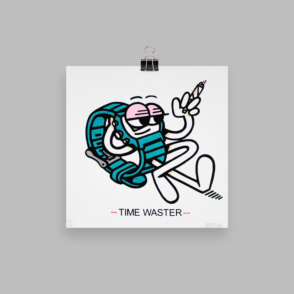Time Waster - Circus Network Street Art and Illustration
